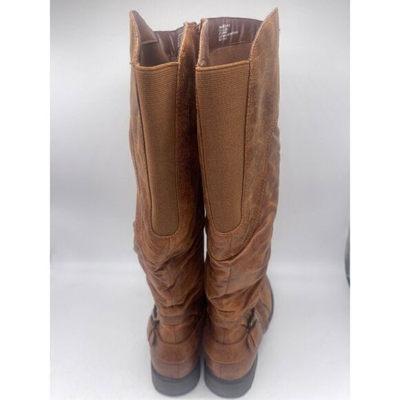 Baretraps Sheridan Brown Knee High Ruched Boots Size 8.5 - Picture 5 of 11
